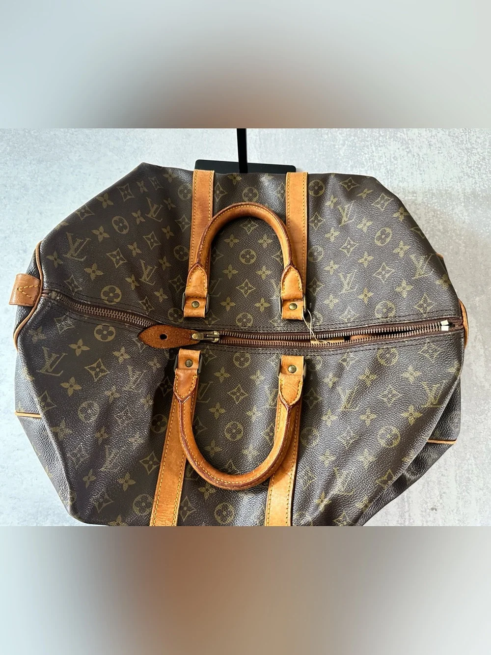 Louis Vuitton Monogram KeepAll 45 Canvas Travel Duffle Bag